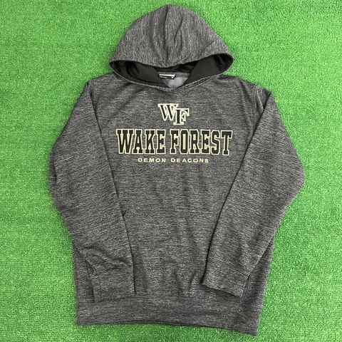 Colosseum Wake Forest Demon Deacons Gray Hooded Pullover Jacket Mens Size Medium Cover