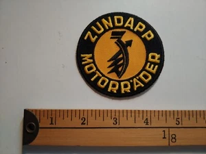 * 1 RARE ZUNDAPP RACING MOTORCYCLE MOTOCROSS BIKER RIDER PATCH CREST * - Picture 1 of 1