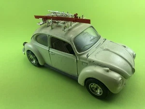 Volkswagen VW Käfer mit Ski weiss Mattel Mebetoys ca 70erJahre selten 1:24 - Bild 1 von 6