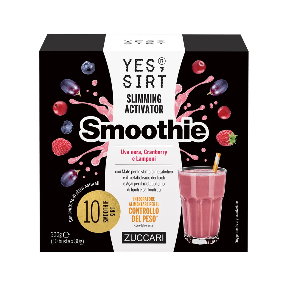 ZUCCARI SRL Yes Sirt Slimming Activator Smoothie Uva nera, Cranberry e Lamponi ZUCCARI 10 bu