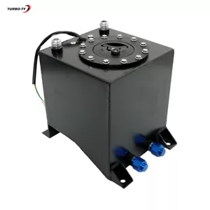 2.5 Gallon Polished Aluminum Fuel Cell Tank with Level Sender Black Universal - Picture 1 of 12