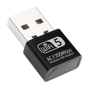 Mini 1300Mbps USB 2.0 WiFi Adapter 2.4G/5.8G Dual-Band Wireless Receiver Dongle - Picture 1 of 8