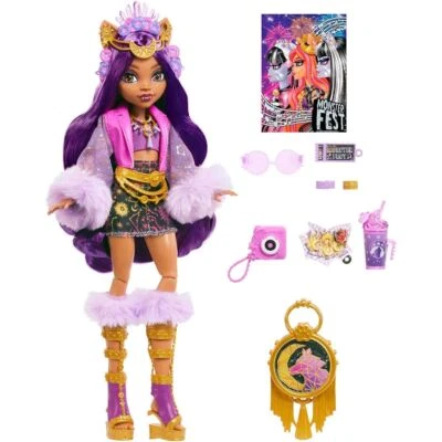Mattel HXH80 - Monster High - Monster Fest Clawdeen Puppe inkl. Zubehör