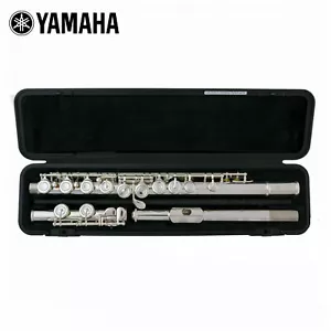 Yamaha YFL 222 Silver Student Flute Offset G, Footjoint C with Hard Case + Bag - Picture 1 of 8