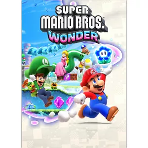 Super Mario Bros Wonder Gaming Poster Print Home Room Decor Wall Art A1 A2 A3 A4 - Picture 1 of 12