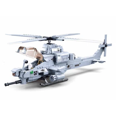 Bell AH-1Z Viper Attack Helicopter Military Series  Building Bricks Blocks Toys  - Image 1 of 3