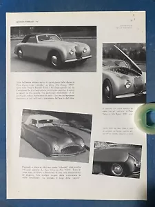 Rara Pubblicità ALFA ROMEO 2500 Sport PININ FARINA/FIAT 1500 G.P. GHIA del 1947 - Imagen 1 de 1
