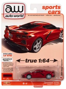 Auto World AWSP084A - 1:64 Premium Series - Chevy Corvette 2020 - Antorcha roja ¡NUEVO! - Imagen 1 de 3