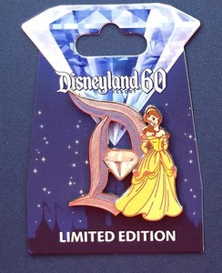 DISNEY BEAUTY & BEAST DIAMOND D JEWEL 60TH Anniversary PIN OF THE MONTH #9 - Picture 1 of 4