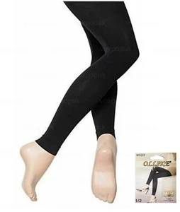 FUSSLOSE LEGGINGS SCHWARZ 150D 8% Elasthan UK S/M (EU 1/2) bis 42" Hüfte - Bild 1 von 6