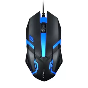 T-WOLF V1 Wired Gaming Mouse 3 Button 7 Colorful Backlight 1200 DPI Office Mouse - Picture 1 of 1