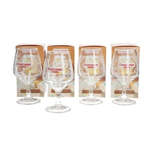 Cruzcampo Pint Chalice Glasses 20oz Brand New Genuine Pub Man Cave Set of 4 - Picture 1 of 6