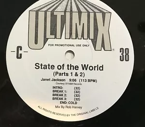 Ultimix 38 auf 12" Vinyl J. Jackson State of the World/N-Joi Anthem Come On (und - Bild 1 von 5