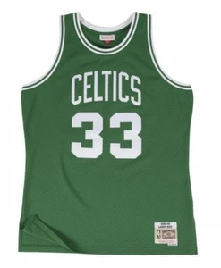 Larry Bird #33 Boston Celtics Mitchell & Ness NBA maglia retro verde - Foto 1 di 3