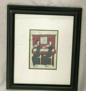 Annora Spence 10X12" Frame - Trumpet Musician Couple at Piano 4X6" Art Print  - Picture 1 of 4