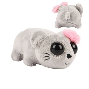 Sad Hamster Plush Toy Built-In Violin Sound Cute Mouse Doll Fluffy Stuffed Doll - Picture 1 of 11