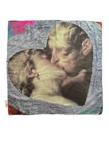 Vivienne Westwood accessories Hercules Kiss print big scarf cotton/silk 90x90 cm - Picture 1 of 10