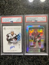 2017/18 UD SP AUTHENTIC OPC Clayton Keller FUTURE WATCH AUTO ROOKIE #/999 PSA 9