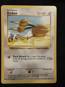 DODUO - Base Set - 48/102 - Common - Pokemon Card - Unlimited - 1999 - NM - Picture 1 of 2
