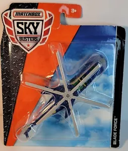 Matchbox Sky Busters Blade Force MBX, 2016 DVR23-4B10 Blue Helicopter - Picture 1 of 10