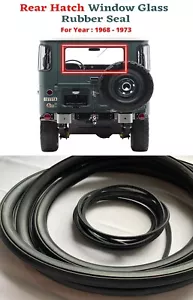 Par de sellos de goma de vidrio ventana escotilla trasera Toyota FJ40 BJ40 Land Cruiser 1968-1973 - Imagen 1 de 5