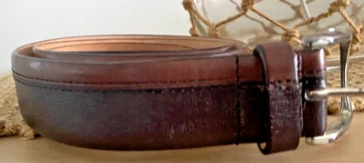 FOSSIL 2 TONE LEATHER BELT - BROWN/CHESTNUT - SIZE 90/36 - image 1 of 4