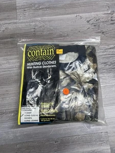 Contain Hunting Shirt Hunting Camo Long Sleeve Size L NIP Built in Deodorant #3 - Picture 1 of 9