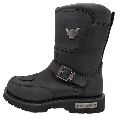 Harley-Davidson Men's Shift Engineer Zip Black 9-Inch Motorcycle Boots D95115 - Image 1 of 4