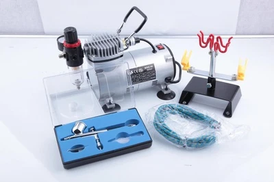 BC-ELEC EINSTEIGER AIRBRUSH SET KOMPRESSOR AIRBRUSHPISTOLE KOMPLETT INKL HALTER TC-20K