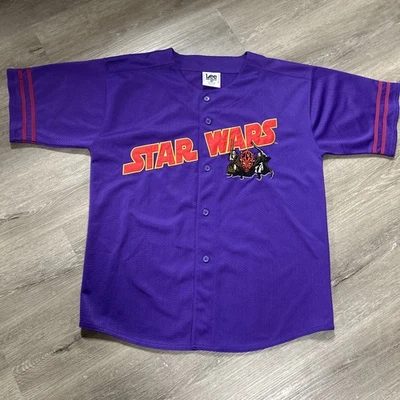 Винтажная бейсбольная футболка 90-х Lee Sport STAR WARS Darth Maul Obi-Wan Qui-Gon РЕДКАЯ, XL - Изображение 1 из 4