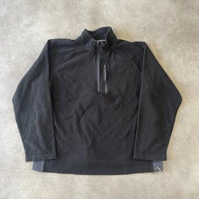 Starter Fleece Mens Medium Y2K 1/4 Quarter Zip Pull Over Sweatshirt, Black - Image 1 of 4