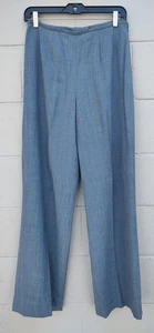 Escada Anzughose blau grau seitlicher Reißverschluss vorne flach Größe 40 - Bild 1 von 8