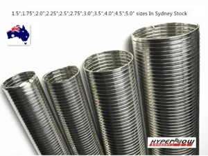 Flexible Exhaust Tube Stainless Steel Polylock Pipe Various Sizes 1.5" To 5" AU - Picture 1 of 6