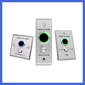 Dual Button Infrared Touch Free Sensing Self Reset Access Control Button - Picture 1 of 16