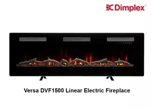 Dimplex 1600W Versa 63" Flame Effect Electric Fireplace Heater DVF1500 Built in - Picture 1 of 10