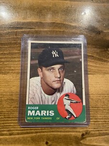 1963 TOPPS BASEBALL CARD #120 ROGER MARIS NEW YORK YANKEES HOF