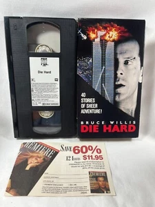 Die Hard VHS 1988 CBS Fox Video Bruce Willis Action Movie w/ Mailer Insert - Foto 1 di 7