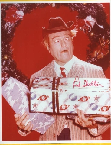S-RED SKELTON Autographed Color Christmas Photo  w/coa Cover
