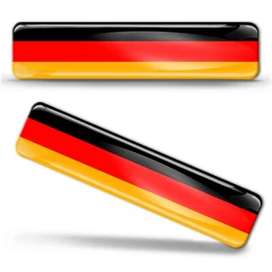 2 x Deutschland Flagge Aufkleber Deutschland 3D Resin gewölbt Sticker Decal selbstklebend Auto F 9 - Bild 1 von 9