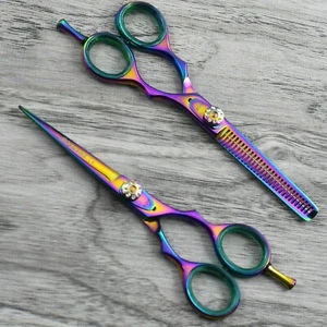 5.5" Professional Barber Shears Hairdressing Cutting Thinning Scissors RAZOR - Picture 1 of 5