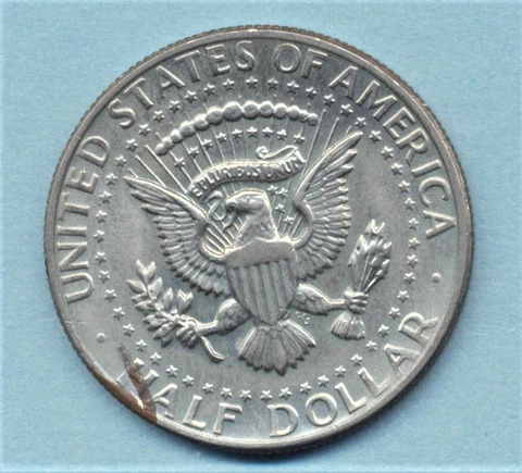 ERROR 1971 Kennedy Half Dollar AU W/ Die Break/Lamination Reverse  FREE SHIP Cover