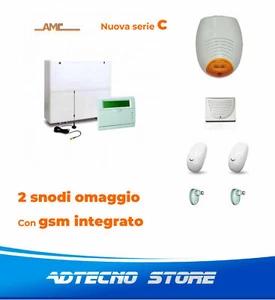 AMC C24PLUS GSM Draht Alarm SET KLCD Tastatur Sensoren Maus09 Sirenen Gelenke - Bild 1 von 4