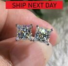 1.5Ct Princes Cut Lab-Created Diamond's New Trending Stud 14K White Gold Plated
