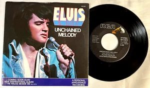 Elvis Presley 1978 Picture Sleeve 45 Unchained Melody / Softly, As I Leave You - Picture 1 of 3