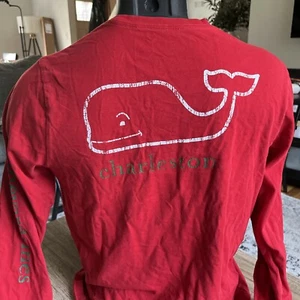 Vineyard Vines Charleston T-Shirt Boys Youth XL (18) Long Sleeve Graphic Logo - Picture 1 of 6