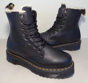 Dr. Martens Talla 12 M JADON Botas Forradas de Piel Negras Nuevos Zapatos para Hombre - Imagen 1 de 12