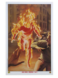 Alex Ross Human Torch Lithograph Marvels #1 Marvel Comics from 2003