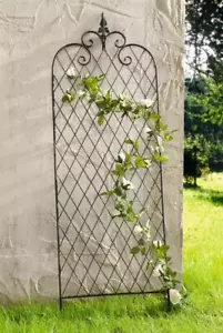 Rankgitter "Raute" aus Metall in Rost Optik, Rank Hilfe Zaun Spalier Gestell - Bild 1 von 3