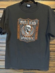 Myrtle Beach South Carolina 2016 Bike Week Motorcycle Spring Rally MED Shirt - Picture 1 of 8