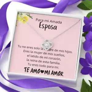 Regalo Para MI Esposa Collare Personalizzato Aniversario Cumpleanos Joyas Mujer - Foto 1 di 5